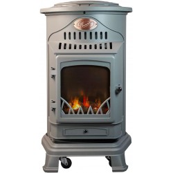 Misty Grey Provence Living Flame Portable Calor Gas Stove