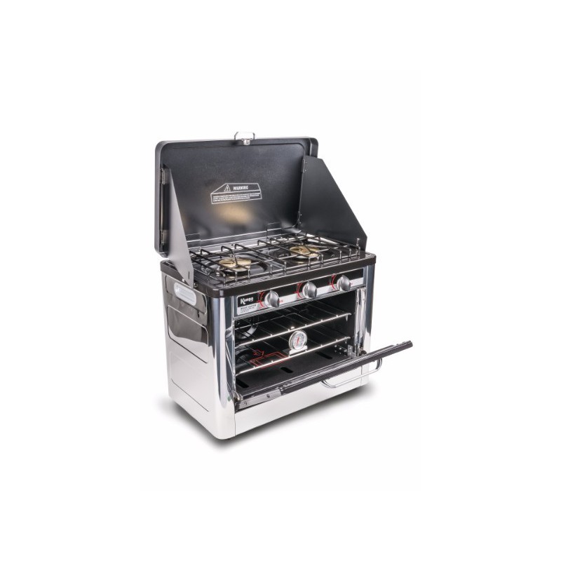 Kampa Roast Master LPG Gas Camping Oven with Hobs Portable