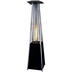 Tahiti II 13kw Flame Tower Patio Heater - Black